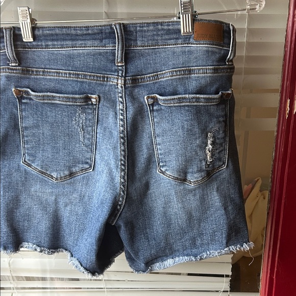 Judy Blue Women's Ripped Jean Shorts - Classic Blue - Picture 2 of 10